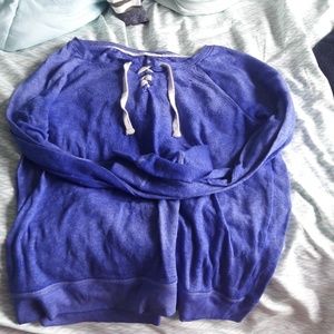 Long sleeved blue tee